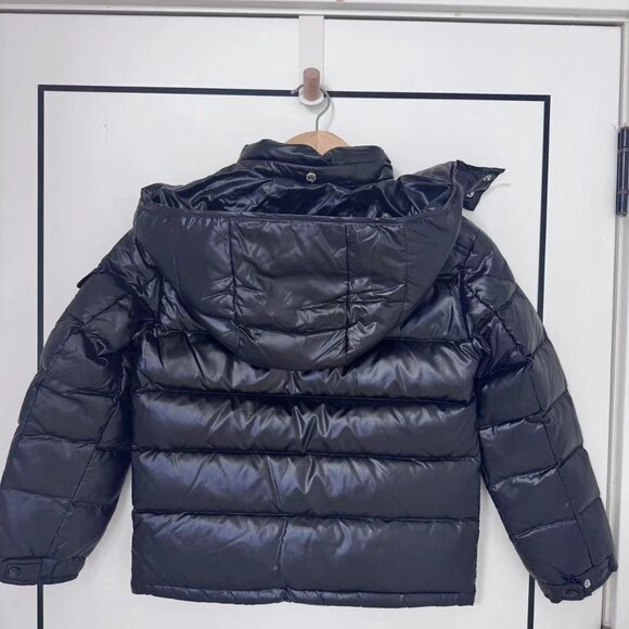 MONCLER Kids Maya Water Resistant Hooded Down Puffer Coat In Black - Picture 2 of 9